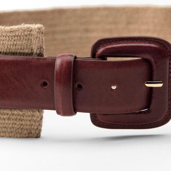 ZARA  Leather Belt(Brown, US 32/EUR 85/UK 32 or US 34/EUR 90/UK 34) - Picture 7 of 12